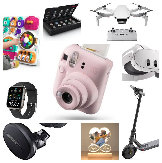 Collage des meilleurs cadeaux